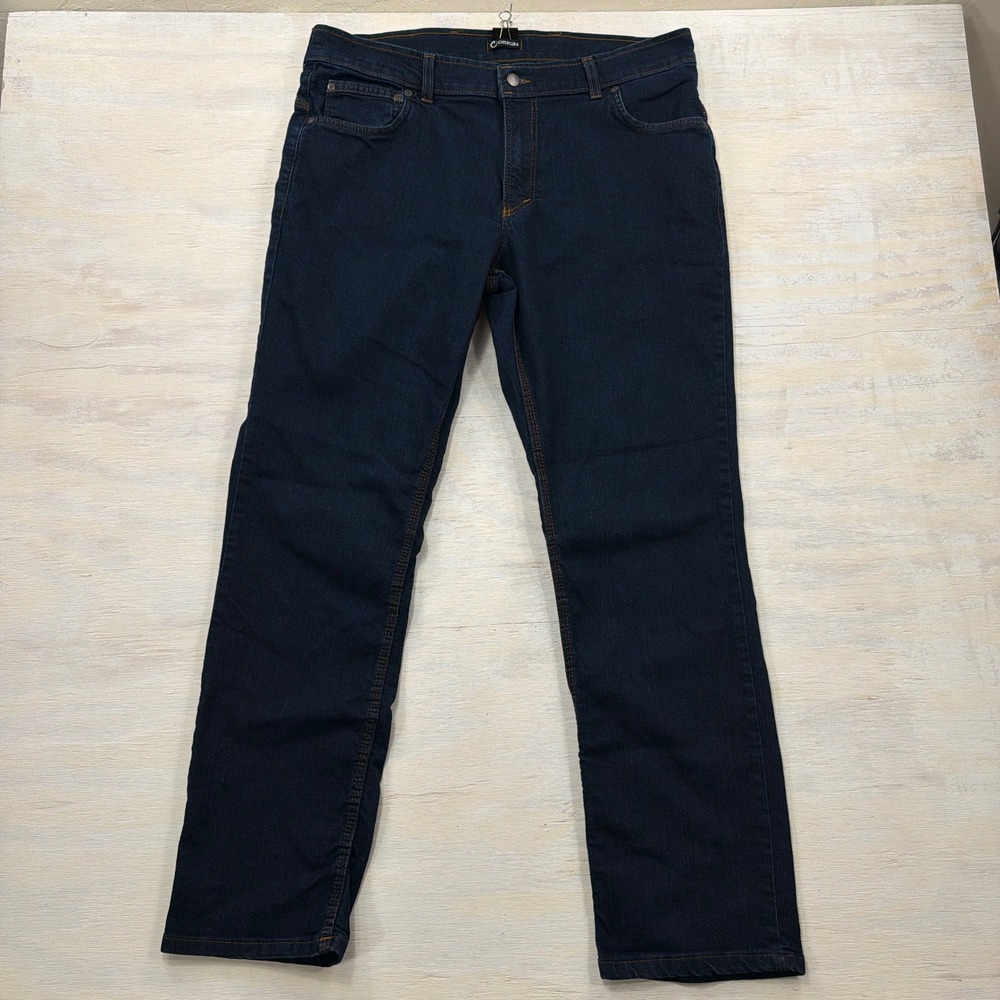 Origin Jeans Relaxed Fit W36 L32 Made in USA Dark Indigo Denim Mens